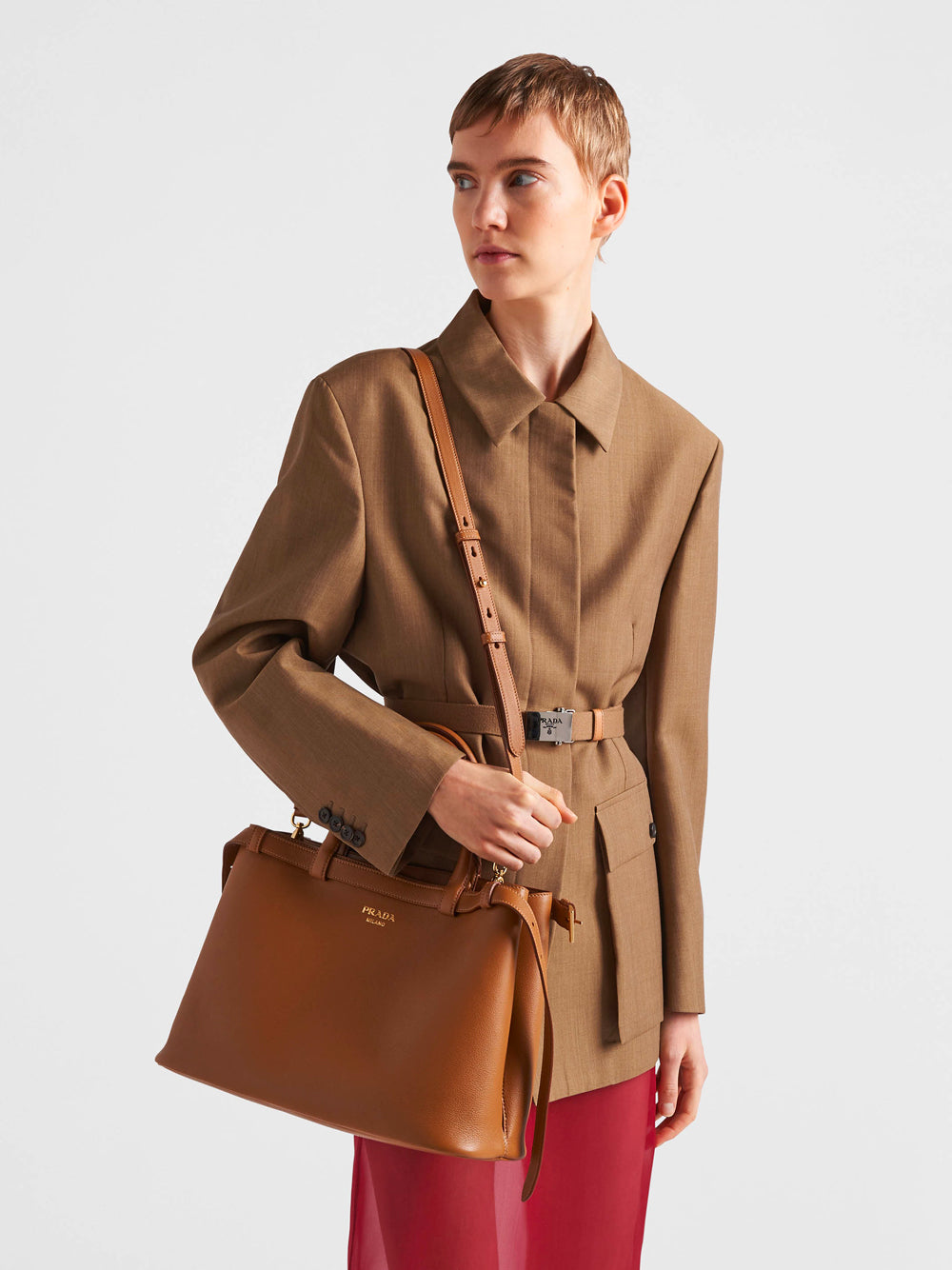 Prada Women Borsa Buckle Medium