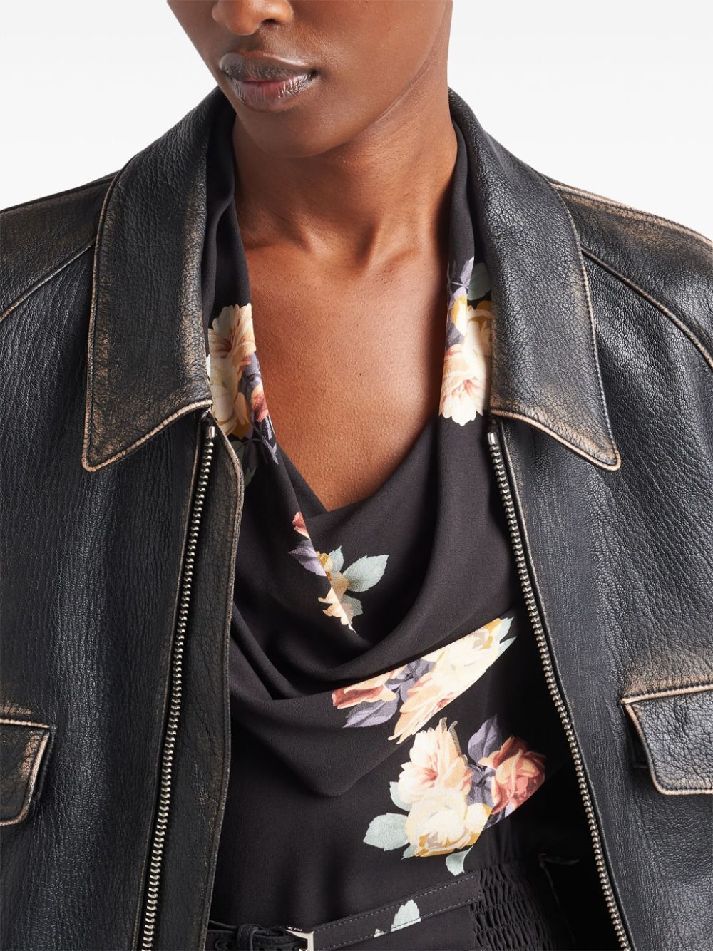 Prada Women Abito Stampa Camelia In Sablé