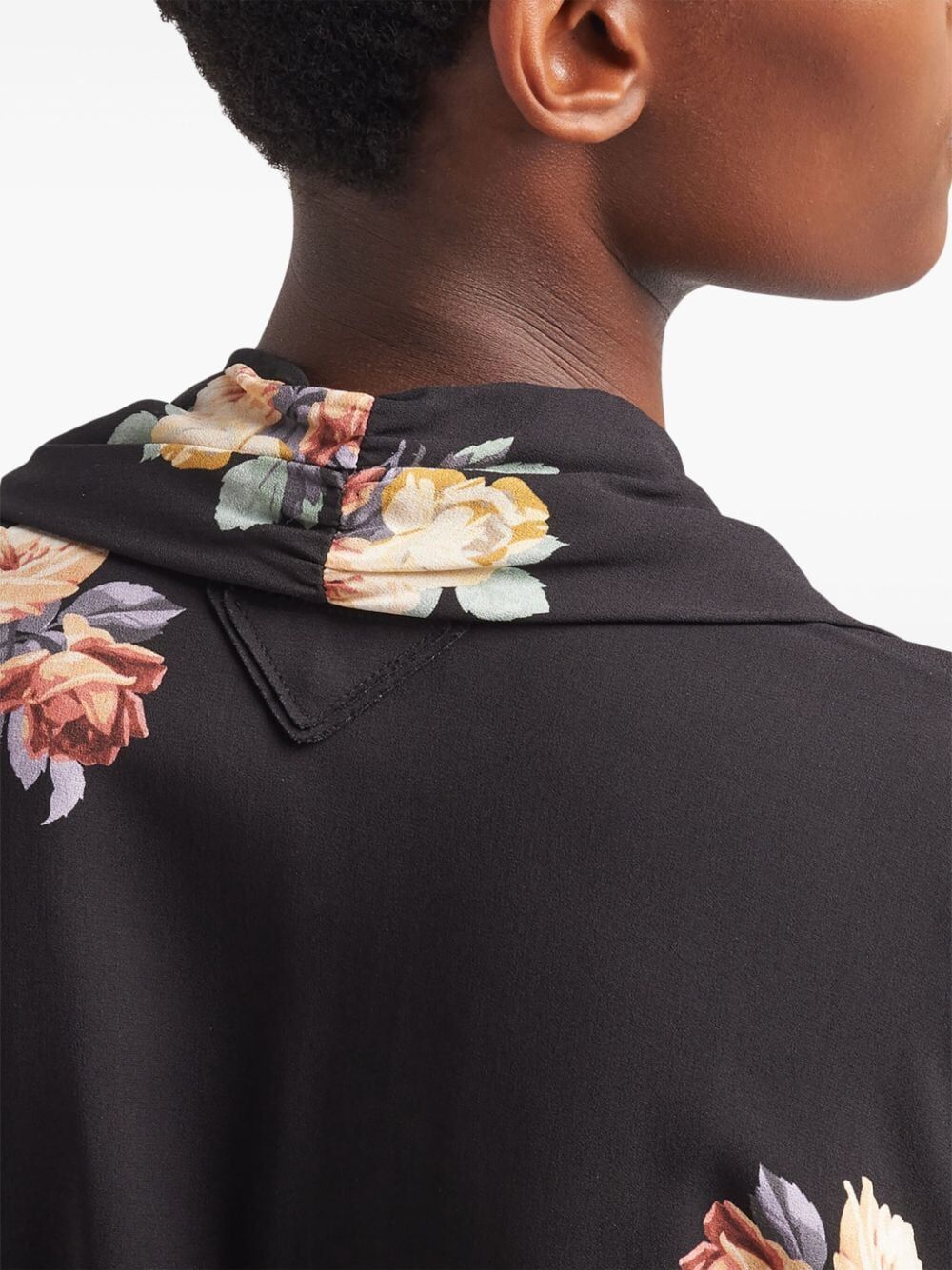 Prada Women Abito Stampa Camelia In Sablé