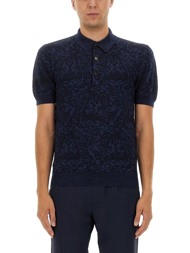 Etro Men Polo Shirt With Pegasus Embroidery