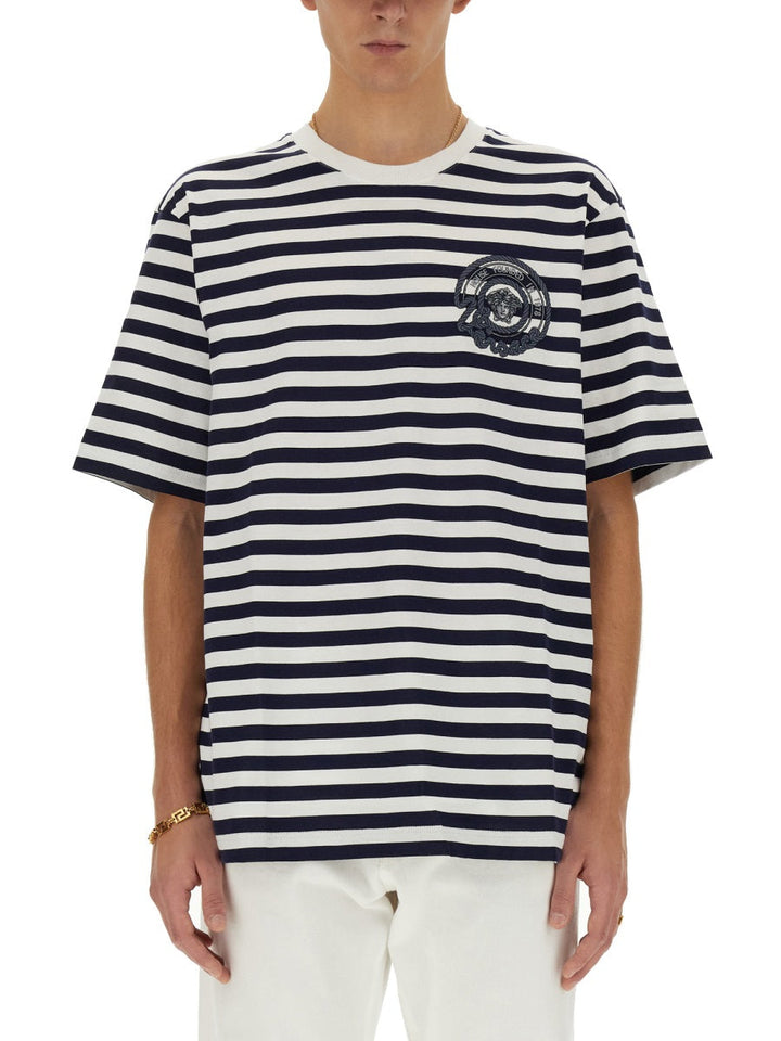 Versace Men Striped T-Shirt