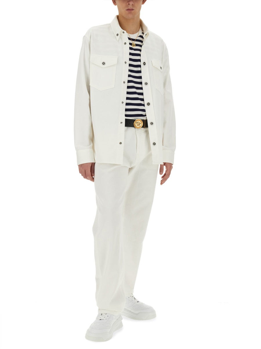 Versace Men Striped T-Shirt