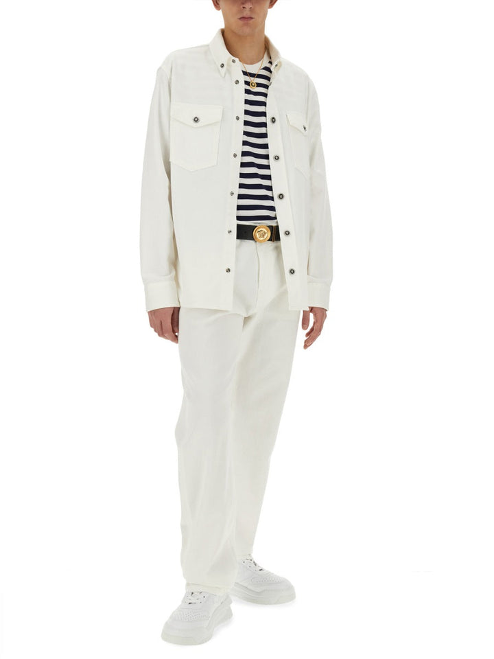 Versace Men Striped T-Shirt