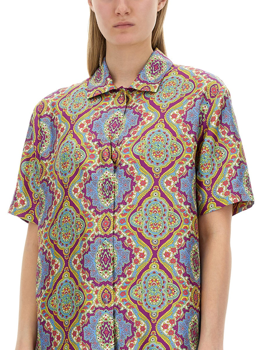 Etro Women Printed Silk Shirt