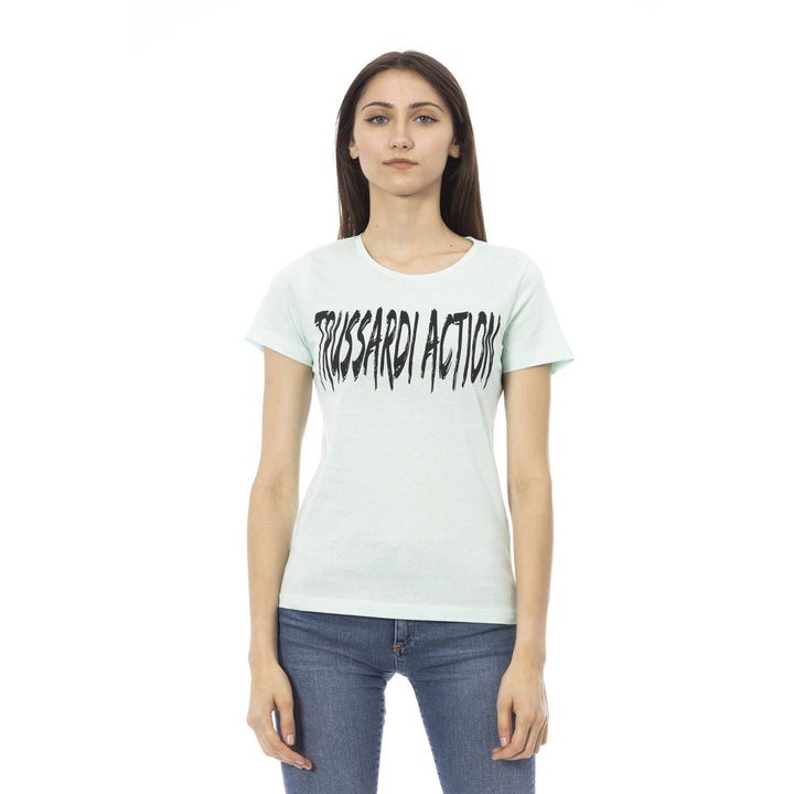 Trussardi Action women's blue graphic print T-shirts