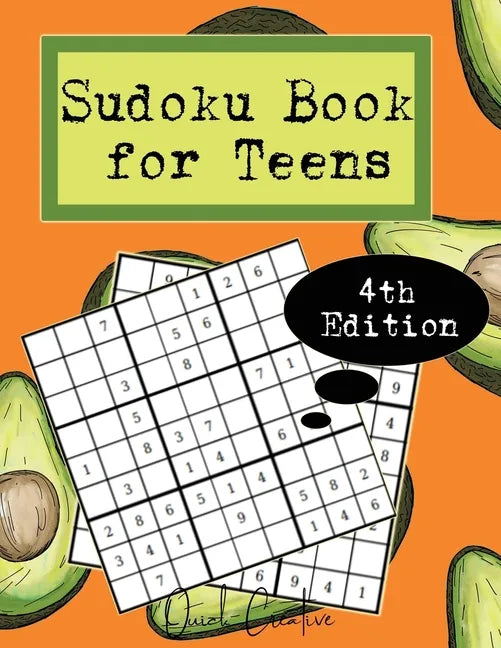 Sudoku Book For Teens 4th Edition: Easy to Medium Sudoku Puzzles Including 330 Sudoku Puzzles with Solutions, Avocado Edition, Great Gift for Teens or - Paperback