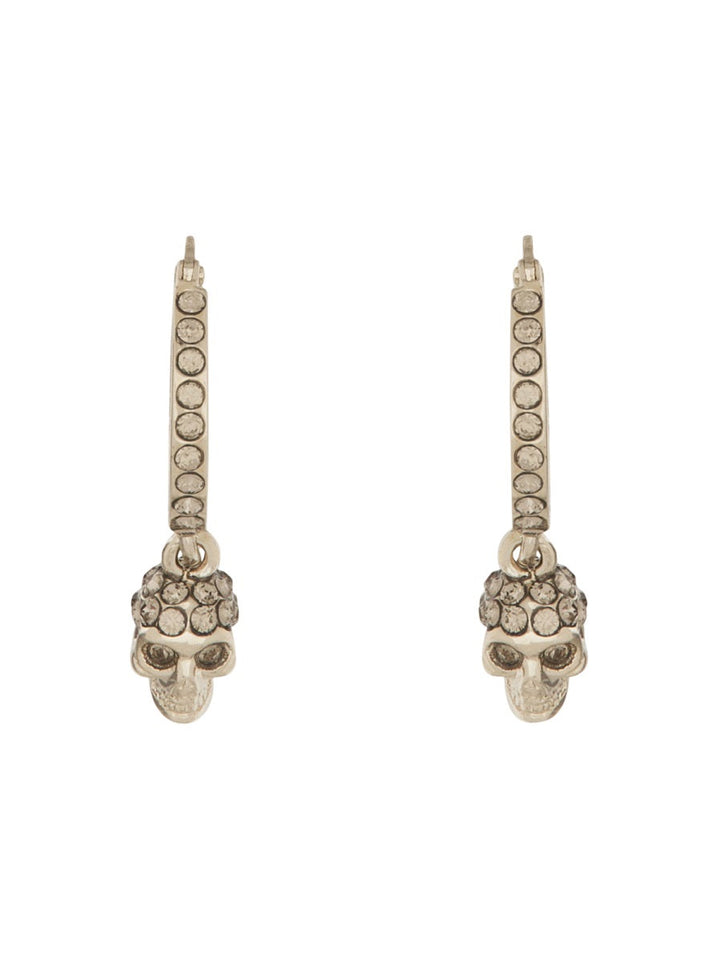 Alexander Mcqueen Women Skull Hoop Earrings
