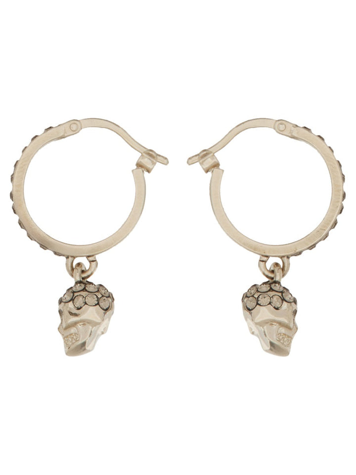 Alexander Mcqueen Women Skull Hoop Earrings