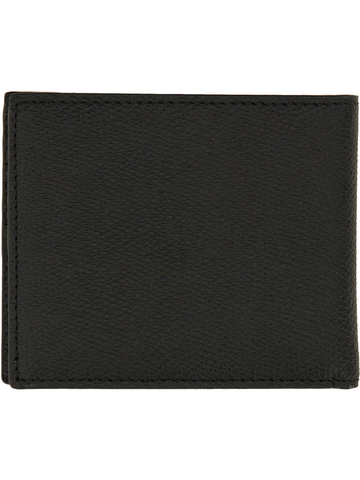 VALENTINO GARAVANI Mini Signature Grainy Calfskin Wallet