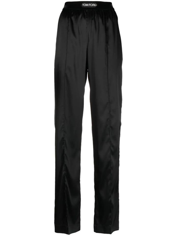 Tom Ford Women Stretch Silk Satin Pijamas Trousers