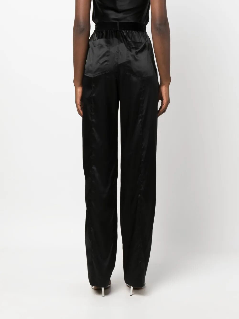 Tom Ford Women Stretch Silk Satin Pijamas Trousers