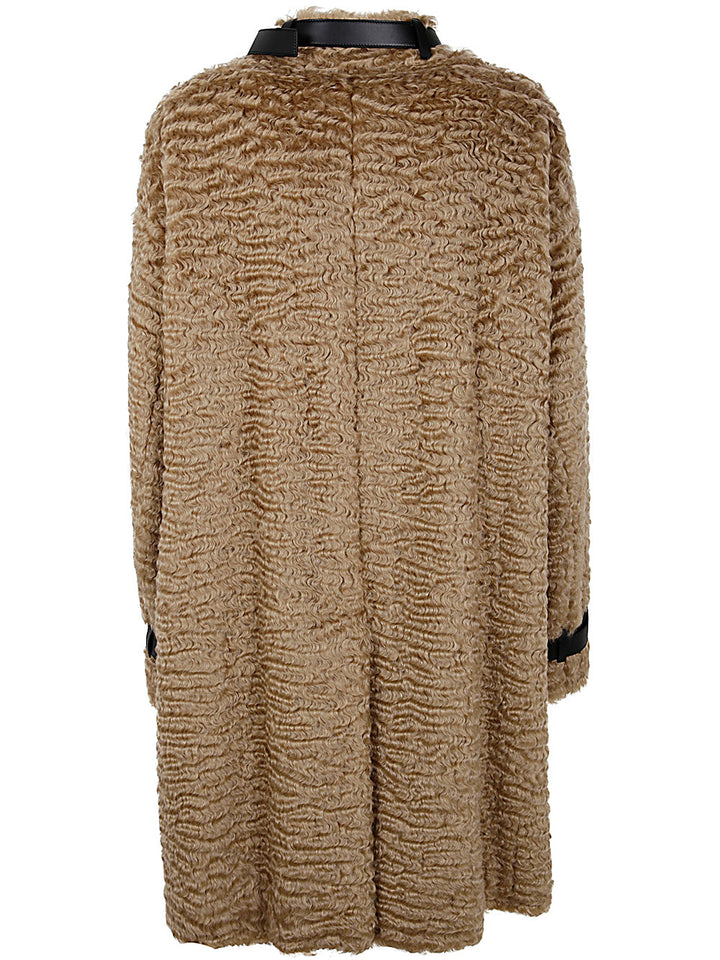 Jil Sander Women Single Breasted Trench Coat With Leather Belt At Collar And Cuff