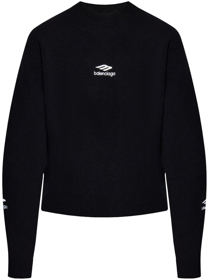 Balenciaga Women Wool Knitted Ski Crewneck