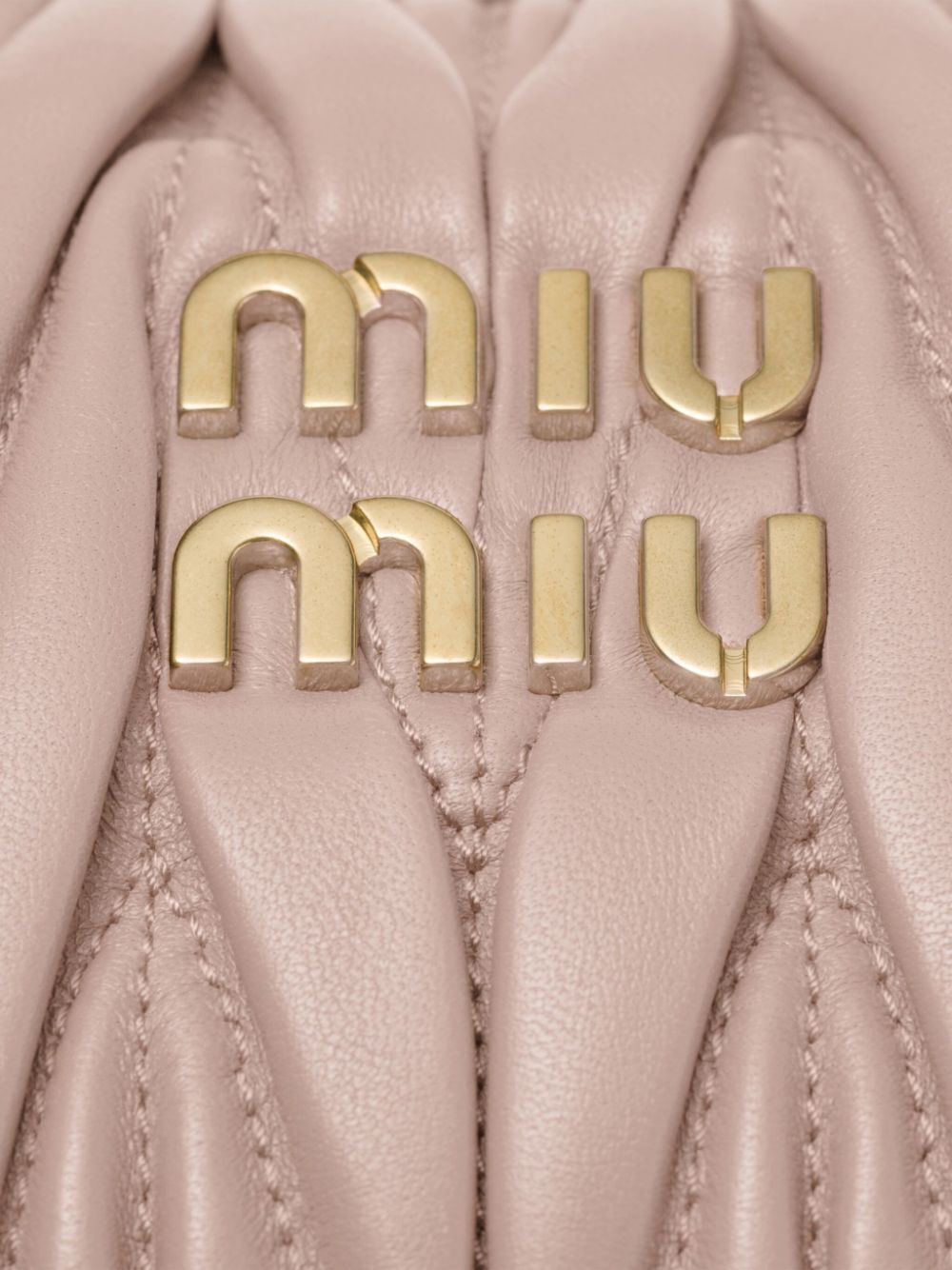 Miu Miu Women Wander Matelassé Nappa Leather Small Hobo Bag