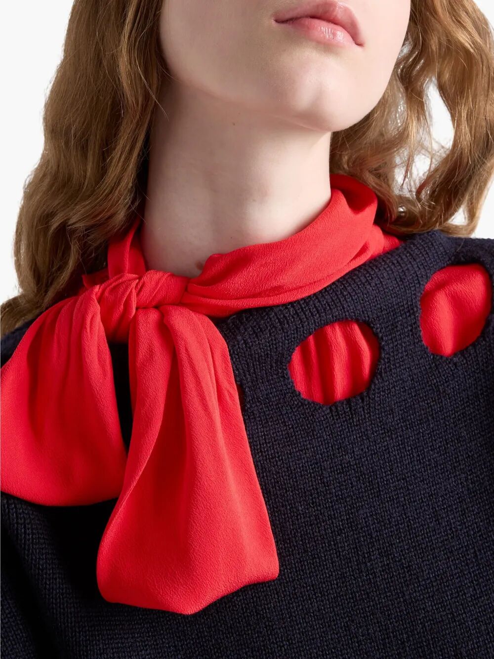 Prada Women Marocain Silk Shirt