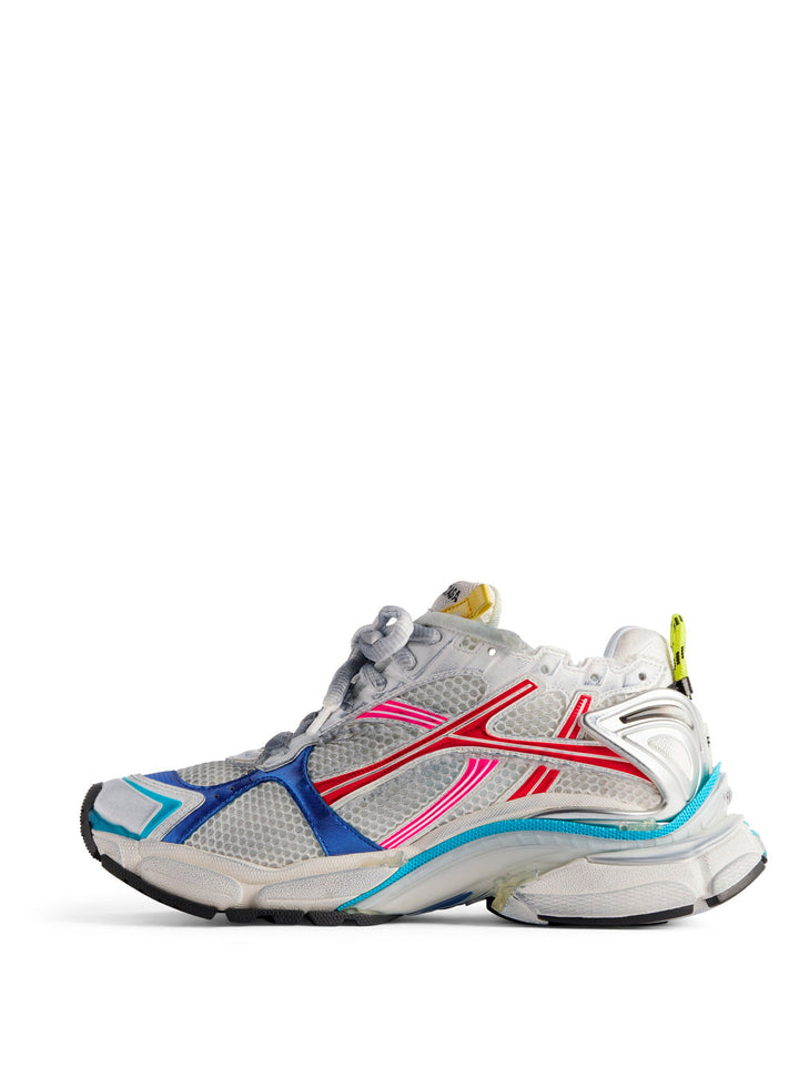 Balenciaga Women Mesh And Nylon Multicolor Worn-Out Effect Runner Sneakers