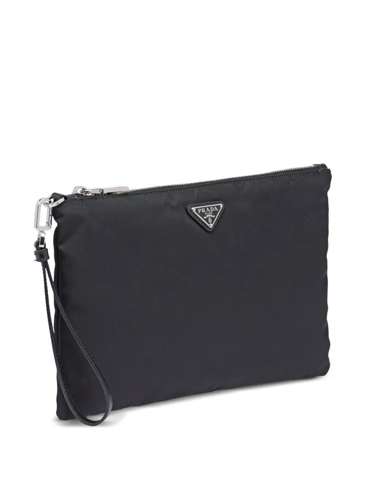 Prada Men Re-Nylon And Saffiano Leather Pouch