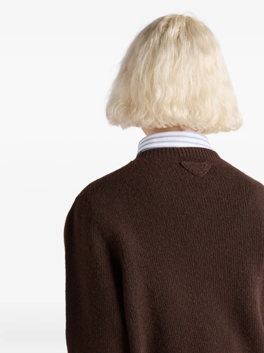 Prada Women Wool And Cashmere Crew-Neck Sweater