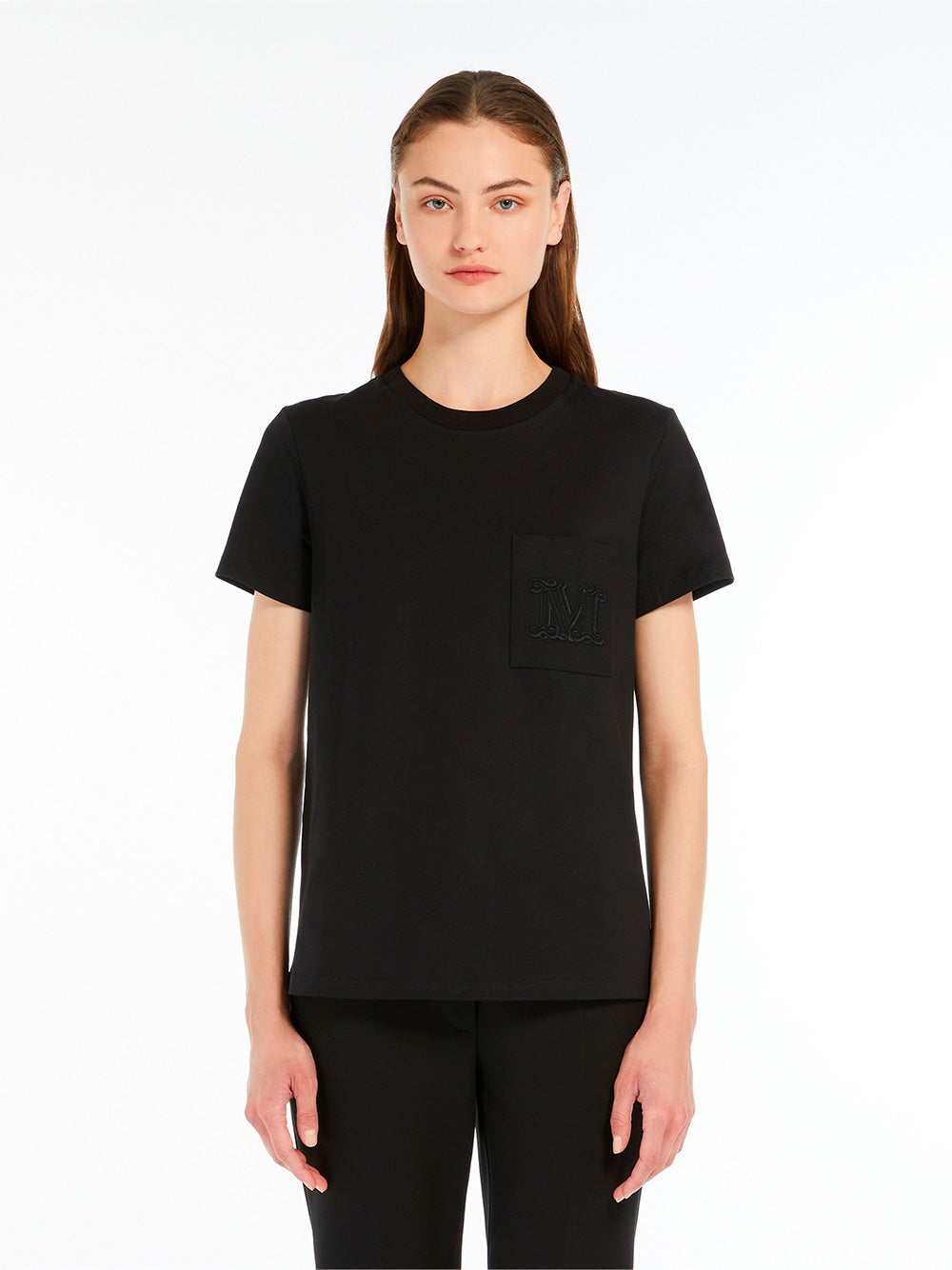 Max Mara Women M Monogram Cotton Jersey T-Shirt