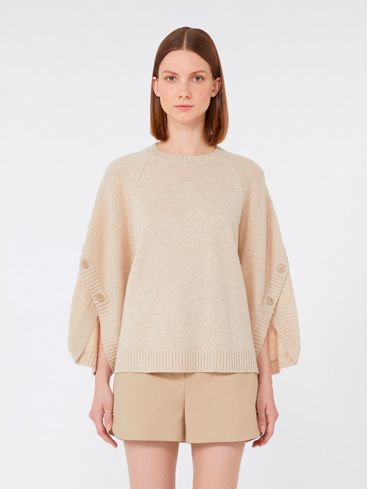 Max Mara Women Crossover Detail Oversized Wool And Cashmere Sweater