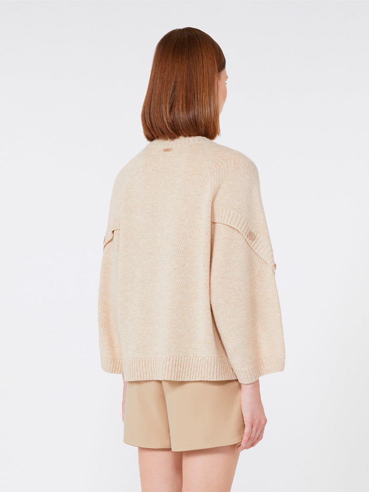 Max Mara Women Crossover Detail Oversized Wool And Cashmere Sweater