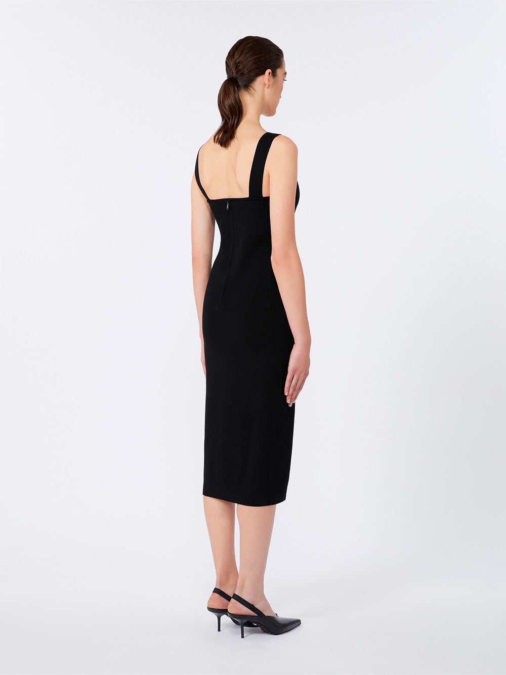 Max Mara Women Viscose Sheath Midi Dress