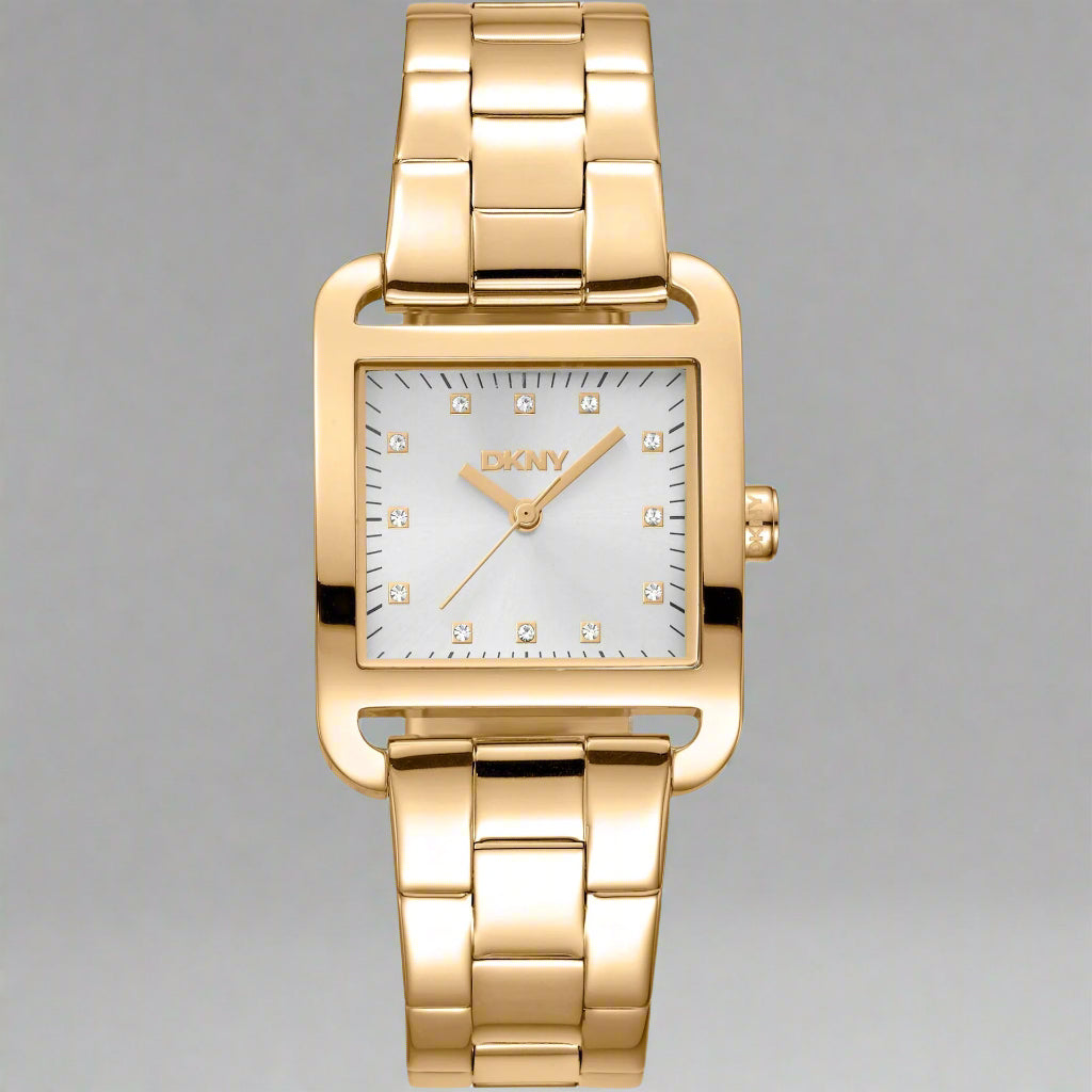 DKNY green dial jeweled two tone Watches