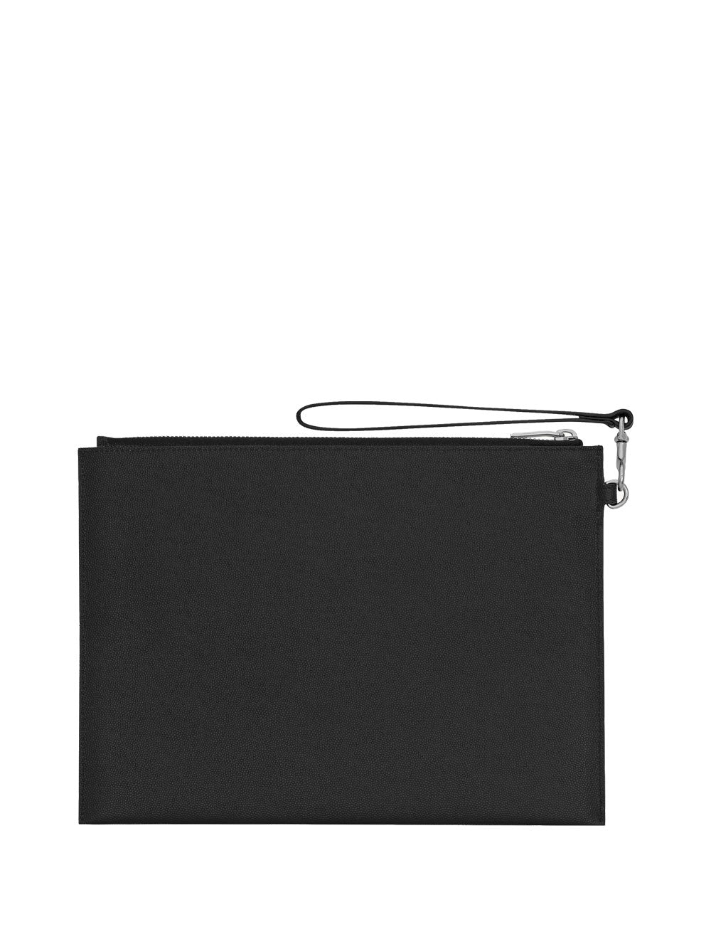Saint Laurent Men Zipped Tablet Holder In Grain De Poudre-Leather