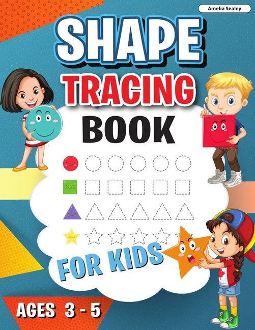 Shape Tracing Book: Shape Tracing Book for Preschoolers, Homeschool Learning Activities for Kids, Preschool Tracing Shapes - Paperback