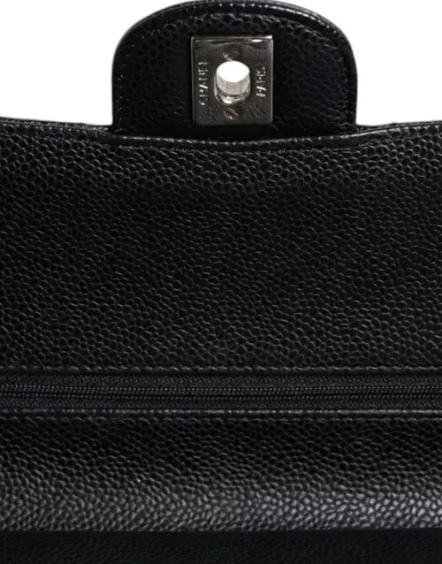 Preloved CHANEL classic quilted handbag front view Authentic CHANEL black leather flap bag CHANEL gold chain shoulder bag – preloved Vintage CHANEL logo clutch purse Secondhand CHANEL luxury tote with dust bag