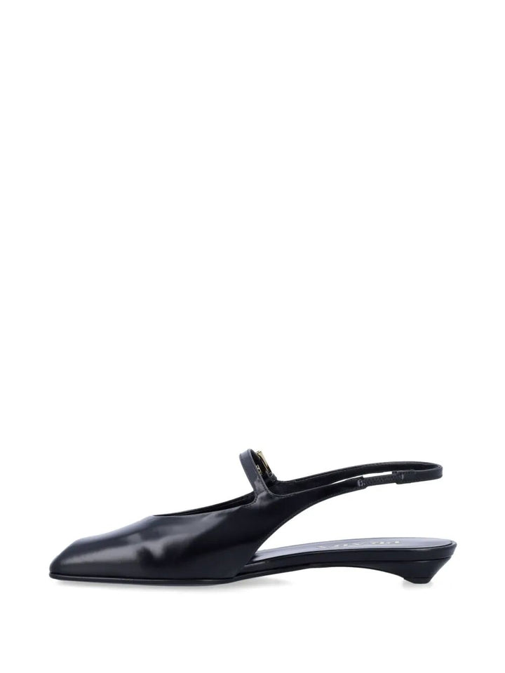 Prada Women Leather Slingback Ballerinas