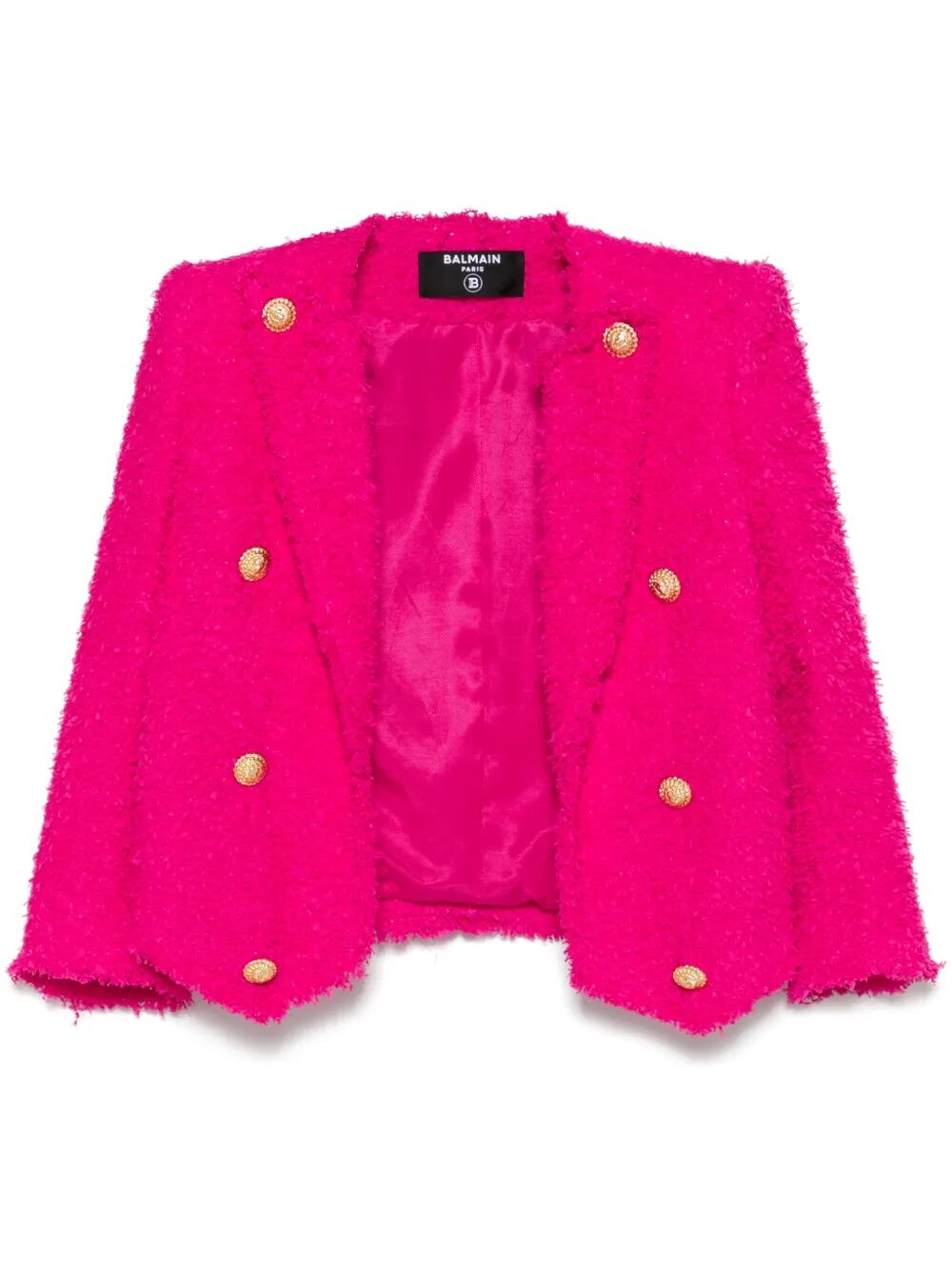 Balmain Women 8 Button Tweed Spencer Jacket