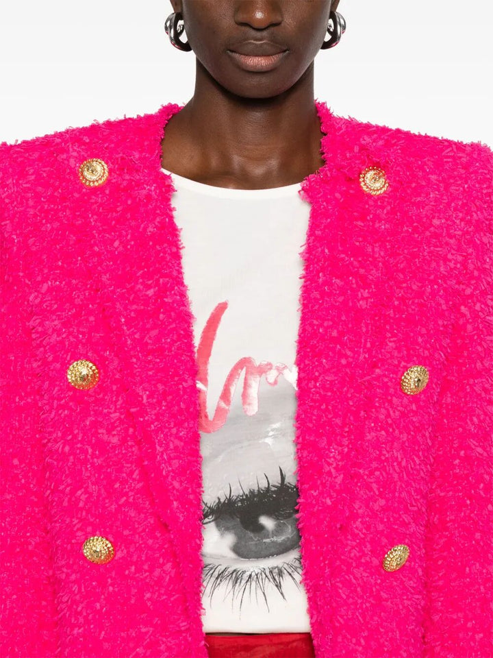 Balmain Women 8 Button Tweed Spencer Jacket