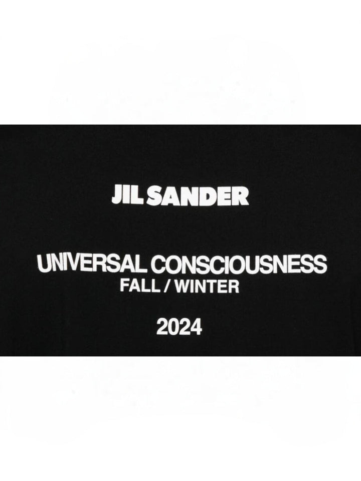 Jil Sander Men Crew Neck T-Shirt With Seasonal Print On The Back