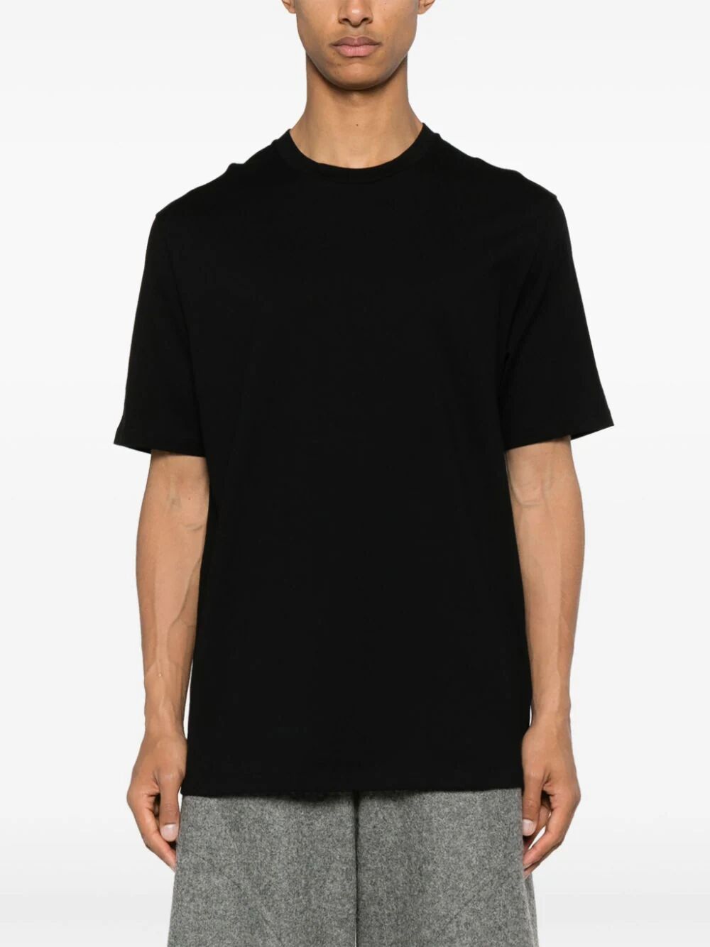 Jil Sander Men Crew Neck T-Shirt With Seasonal Print On The Back
