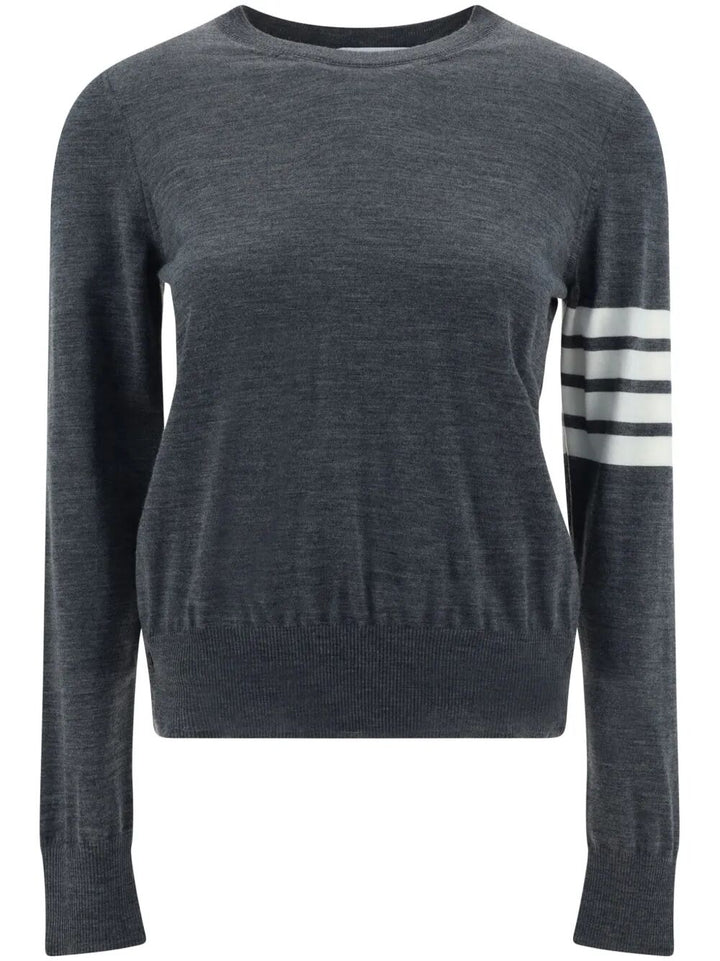 Thom Browne Women Wool 4-Bar Relaxed Pullover