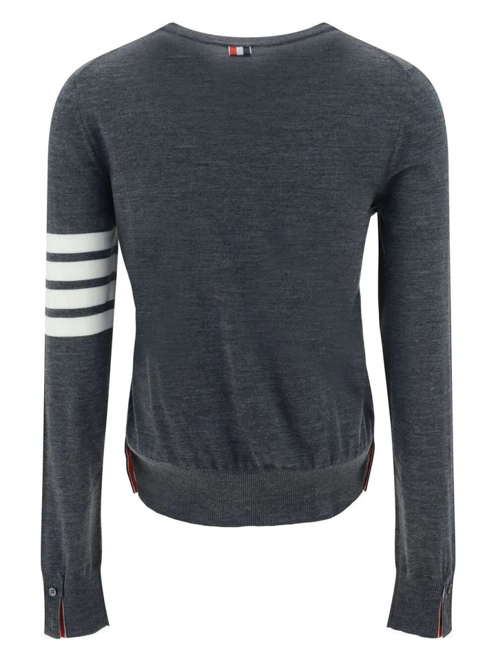 Thom Browne Women Wool 4-Bar Relaxed Pullover