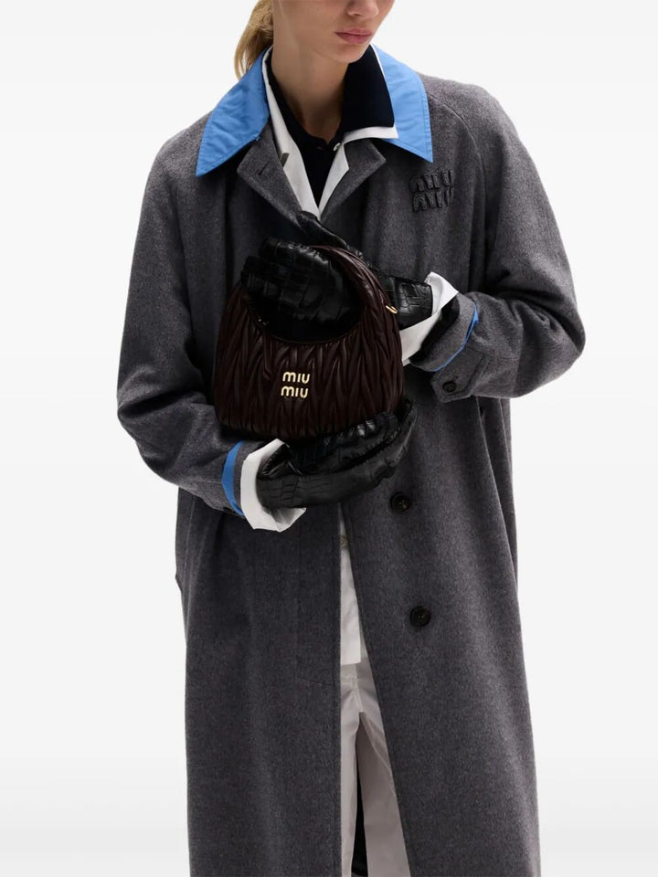 Miu Miu Women Wander Matelassé Nappa Leather Small Hobo Bag