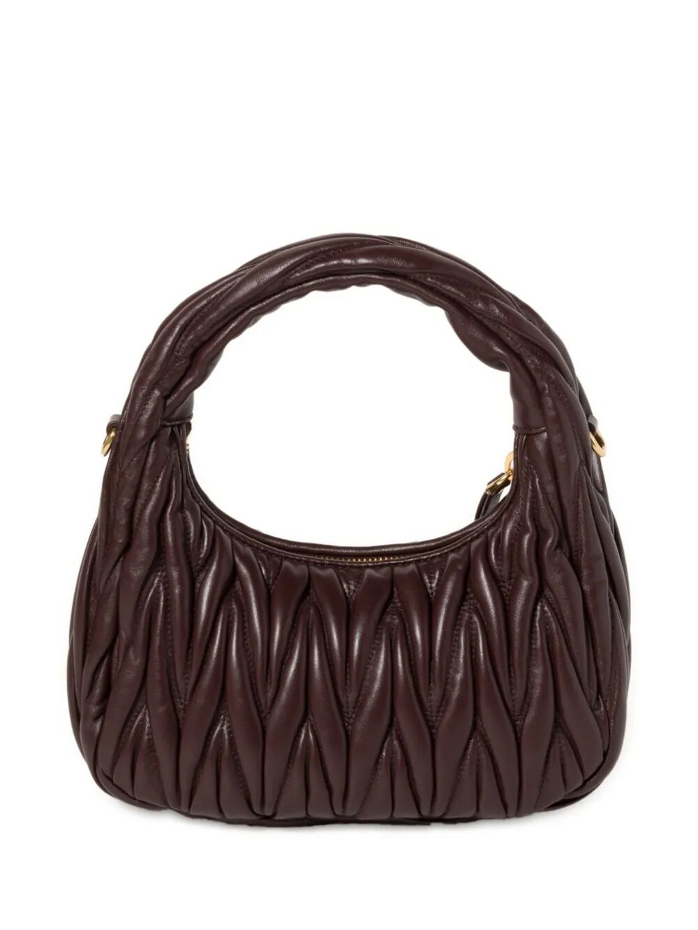 Miu Miu Women Wander Matelassé Nappa Leather Small Hobo Bag