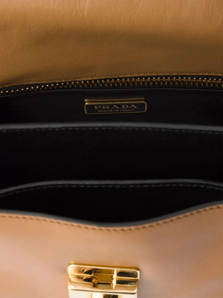 Prada Women Prada Soft Sound Small Leather Shoulder Bag With Charms