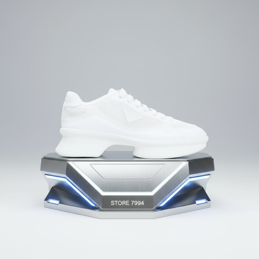 White sneaker on a white background