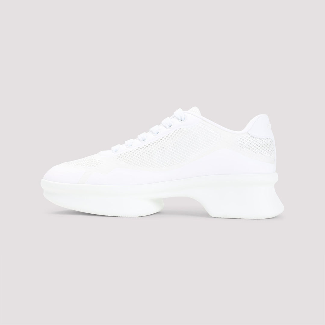 White sneaker on a light gray background