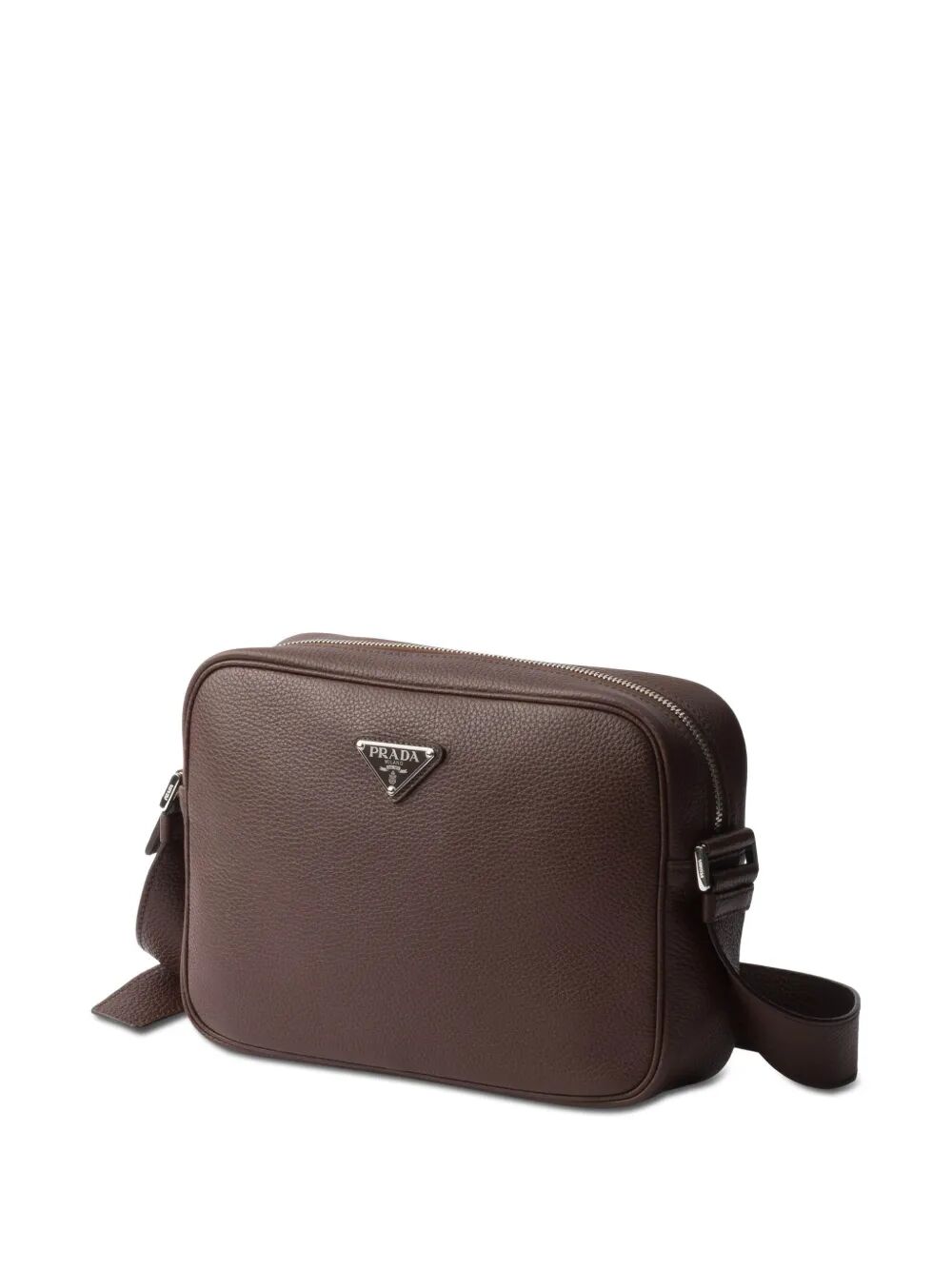 Prada Men Grained Leather Shoulder Bag