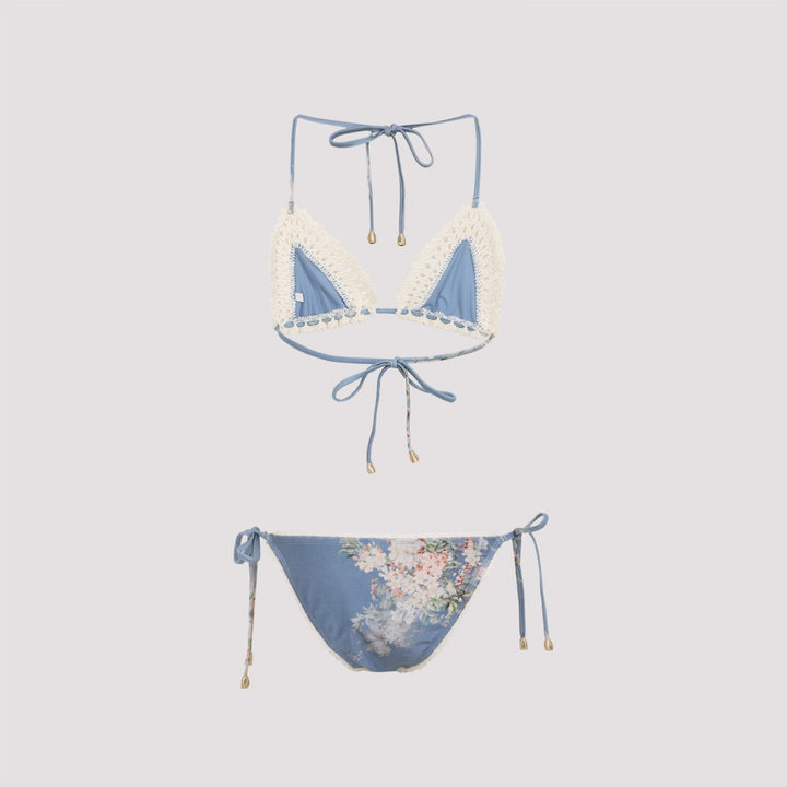 Zimmermann Cascadian Crochet Tri Bikini Women