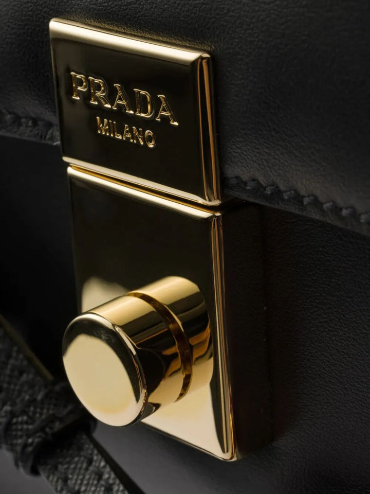 Prada Women Prada Soft Sound Small Leather Shoulder Bag With Charms