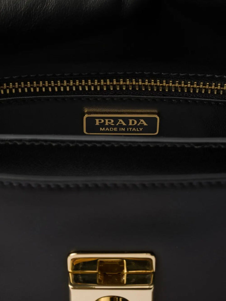 Prada Women Prada Soft Sound Small Leather Shoulder Bag With Charms