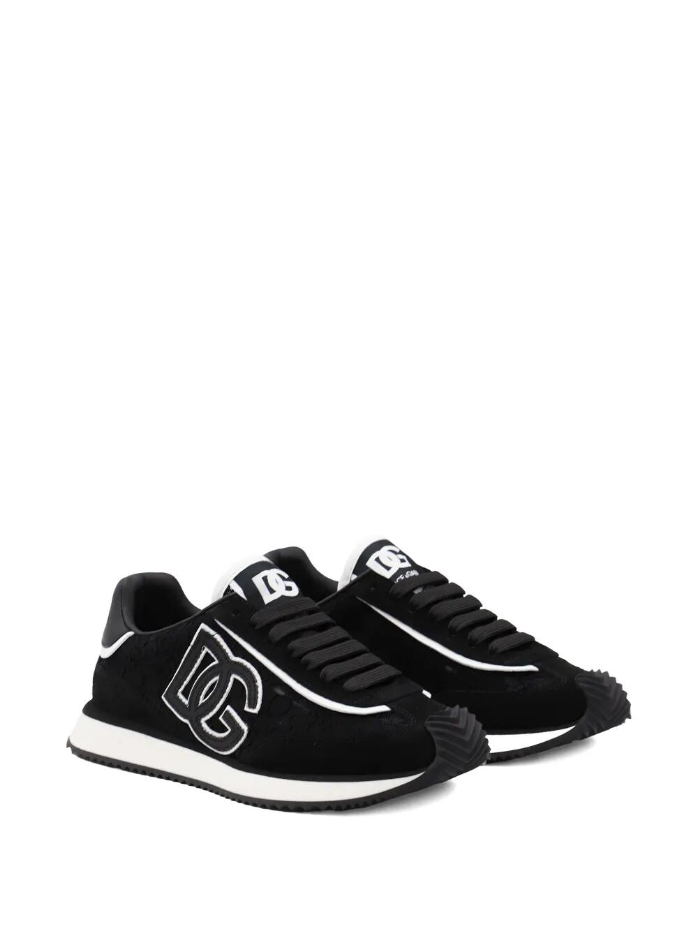 Dolce & Gabbana Women Dg Cushion Lace-Detailed Suede Sneakers