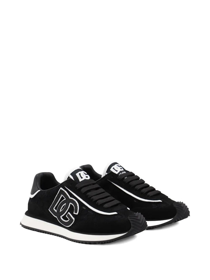 Dolce & Gabbana Women Dg Cushion Lace-Detailed Suede Sneakers