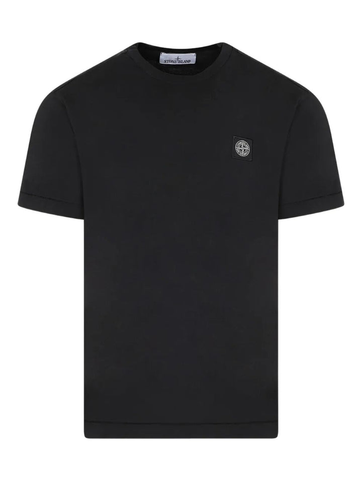 Stone Island Men Slim Fit Cotton Jersey T-Shirt With Compass Patch