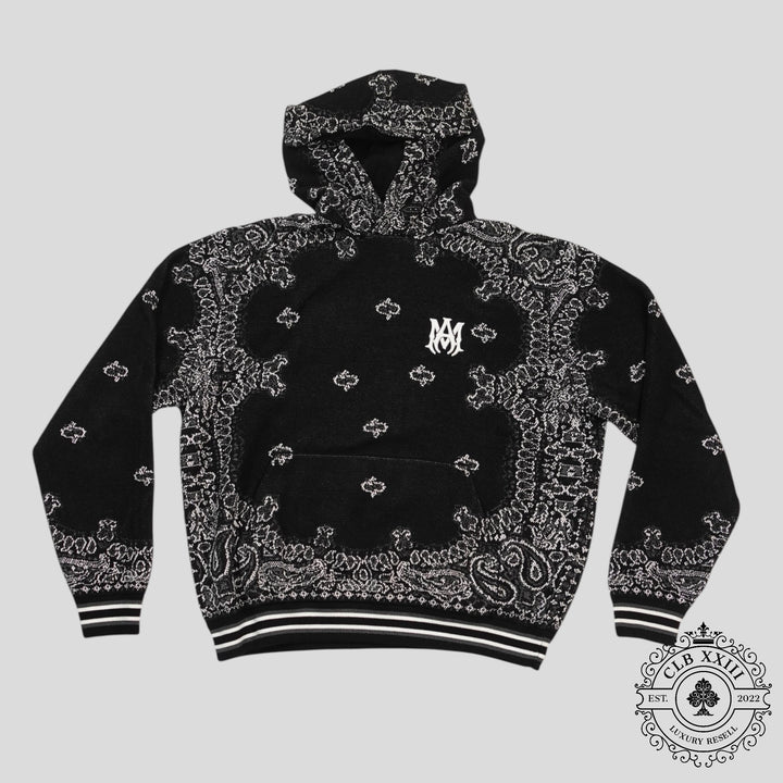 Amiri Bandana Basketball Hoodie in Black